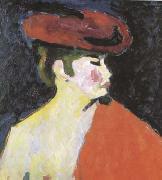 Alexei Jawlensky The Red Shawl (mk09) oil painting